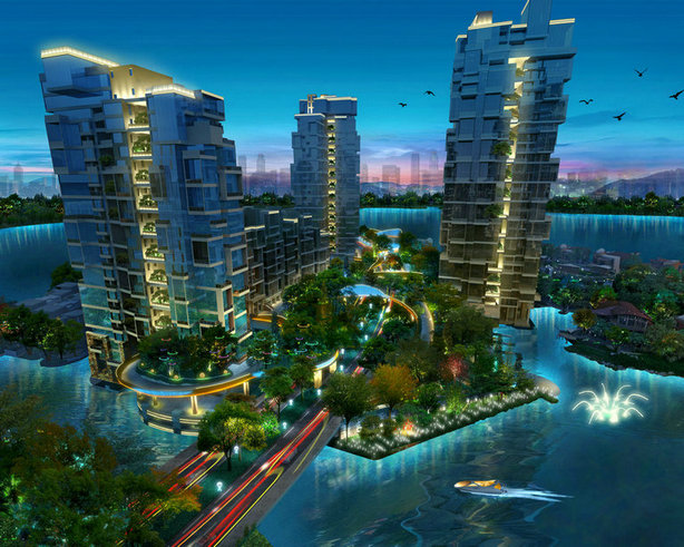 麓湖：地產(chǎn)亮化規劃